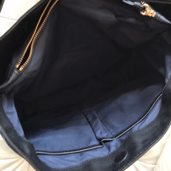 Cole Haan Studded Black Leather Bucket NWT - Picture 6 of 8